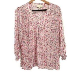 Cynthia Rowley Floral Peasant Blouse